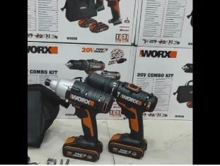  پک دوقلو دریل شارژی چکشی و پیچ بند تقه ای ورکس