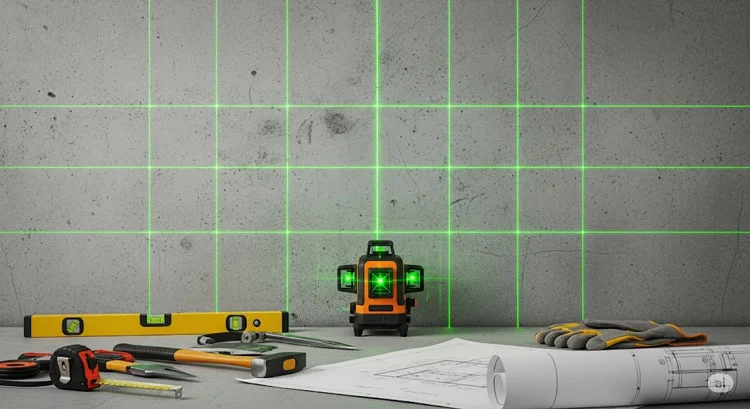 تراز لیزری 360 درجه نور سبز