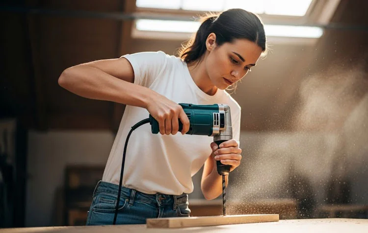 نحوه کار با دریل برقی